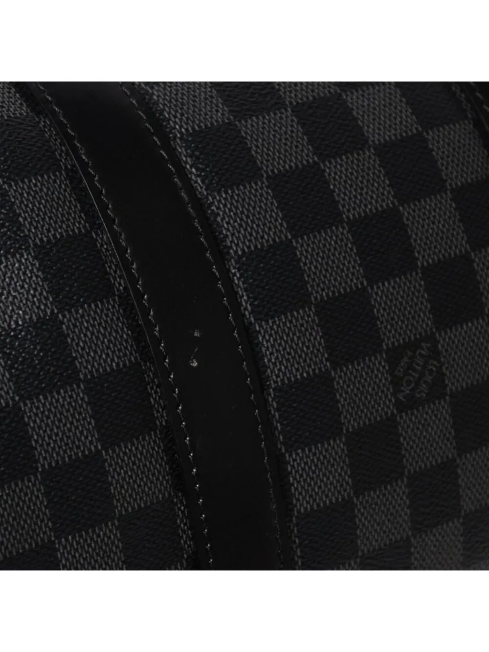 Louis Vuitton Boston Keepall Bandouliere 45 Damier Graphite Black Silver